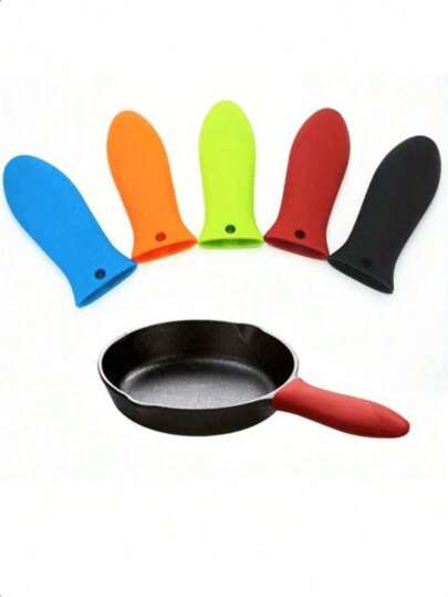 1pc Silicone Pot Handle Cover - Heat Resistant & Non-Slip, Fits Cast Iron Pots And Pans, Essential Kitchen Accessory, Perfect Holiday Gift, Kitchen Essential