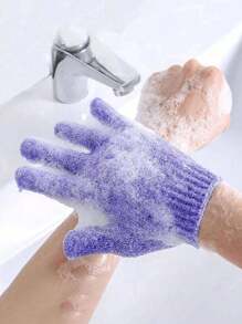 10PCS/5PCS/3PCS/1PC Exfoliating Gloves, Exfoliating Gloves For Dead Skin Bath Exfoliating, Shower Gloves For Shower SPA Massage, Body Scrub Gloves, Natural Body Cleaning Cloth, Body Cleaning Tools, Blue Back To School