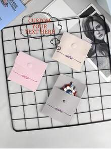 Customizable Personalized Name Jewelry Bag Packaging Bag, Soft Velvet Gift, Bracelet, Necklace, Earring, Ring Storage Bag, Button Velvet Bag, Double-Sided Plush Jewelry Packaging Bag, Macaron Color Flip Button Pouch, Jewelry Storage Bag - Multicolor - View 2