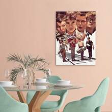 Framed Room Decor  Stand By Me Vintage Movie Poster Canvas Art Print, " Square , Waterproof High-Quality Wall Decor For Living Room, Bedroom, Home Office