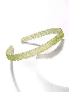 Kids Soft Glossy Pink Acrylic Rhinestone Hair Hoop, Fashion Hair Accessory For Girls - Mint Green - View 4