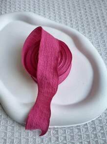 1 Roll /10 Yards 0.98in Bubble Pleated Ribbon, Handmade Edge Ribbon, Fresh Flower Bouquet Ribbon, Decorative Gift Box Ribbon, Diy Wrapped Fishtail Ribbon, Gift Wrap, Decoration