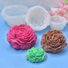 4 pezzi Mollette a forma di fiore di peonia, misure assortite