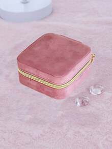 全新 PU 皮革珠宝盒，1 个 3 层双抽屉，带锁和镜子，旅行收纳盒，可容纳戒指、耳环、手镯、手表，是送给妻子、母亲、女朋友的最佳礼物，收纳盒旅行礼物，适合返校 - 彩色 - 查看 17