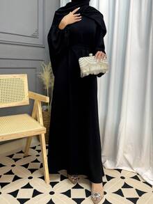 2 件传统 Jalabeya 阿拉伯长袍，优雅的 Abaya 长袍，适合开斋节庆典、节日、休闲和正式场合