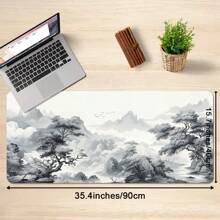 Big Art Mousepad White Black Desk Protector Pad On The Table Pads Computer Mat Xxl Mouse Pad Extended Pad Deskmat Office Carpet