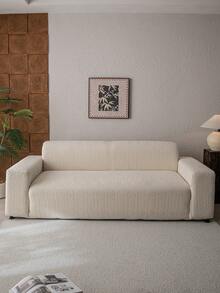 1 件高弹力沙发套，防宠物抓挠，防脏，防尘，适合所有季节和场合，沙发套 - 米色 - 查看 6