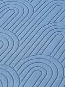 1pc Blue Jacquard Velvet Sofa Cover, With Elastic Edging, Made Of Polyester Fiber Fabric, Suitable For Living Room And Home Use, Modern Minimalist Design - Blue - View 8