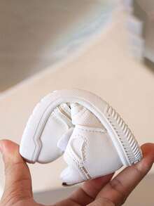 1 Pair Unisex Fashion Breathable Soft Sole Sneakers With Hook And Loop Closure, Non-Slip Insole, Baby Toddler Indoor & Outdoor Walking/Running Shoes, Suitable For Spring & Autumn