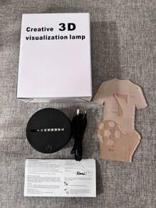 1 pièce Lampe de nuit en forme de maillot de football 3D, lampe décorative créative avec changement de couleur à 7 couleurs activé par le toucher pour les fans de sports, cadeau pour les fêtes