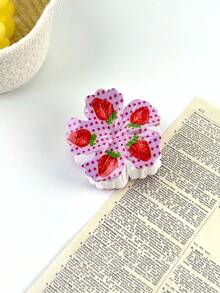 1pc/6pcs Five-Petal Strawberry Flower Hair Clips, Suitable For Women's Daily, Casual, Party, Commuting, Vacation - Hair Accessories, The Best Gift Choice For Celebrating Holidays, Birthdays, Anniversaries Or Graduations For Girlfriends, Mothers