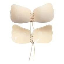 1pc Drawstring Bust Enhancer Tape For Women, Push Up Invisible Bra Strapless Backless Silicone Nipple Cover Boob Pads Cleavage For Wedding Dress, Party Gown