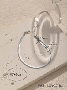 SYMFNY 925 Silver Flat Fishbone Chain Bracelet, Minimalist Design, Luxury Jewelry, Birthday/Valentine's Day Gift, Personalized Accessory