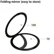 Double-Sided Magnifying Makeup Mirror With 10X/20X/30X Magnification,Ultra-Thin Pocket Makeup Mirror For Travel,No Battery Required, Foldable Design ,Small Pocket Mirror With 180° Adjustable For Precision Grooming,Makeup,Cheap,Room Decor,Vanity,Travel,Bedroom,Makeup Accessories,Mirror,Vanity Mirror,Mini Mirror,Compact Mirror,Mirror Small,Hand Mirror - Multicolor - View 12