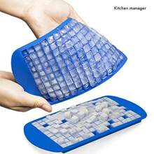 1 Small Square 160 Grid Silicone Ice Cube Tray, With Good Cold Resistance And Durability, Ice Mold, Pudding Mold, Suitable For Home, Bar, And Other Places, Easy To Use, Safe.