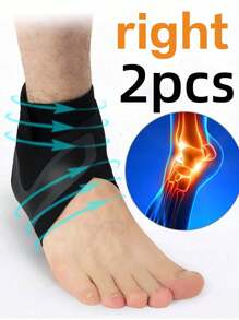 1/2/4pcs Ankle Support Wrap For Men & Women, Breathable & Adjustable For Basketball, Running, Sports Protection & Recovery From Sprains & TwistsFor Outdoor,Sport,Travel,Household,Office,School