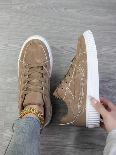 Women's Casual Sneakers, Fashion Streetwear Lightweight Skateboard Shoes