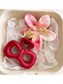 2pcs/Set Colorful ABS Plastic Flower Hair Clips, Beautiful & Versatile For Traveling, Shopping, All Seasons - Multicolor - View 6