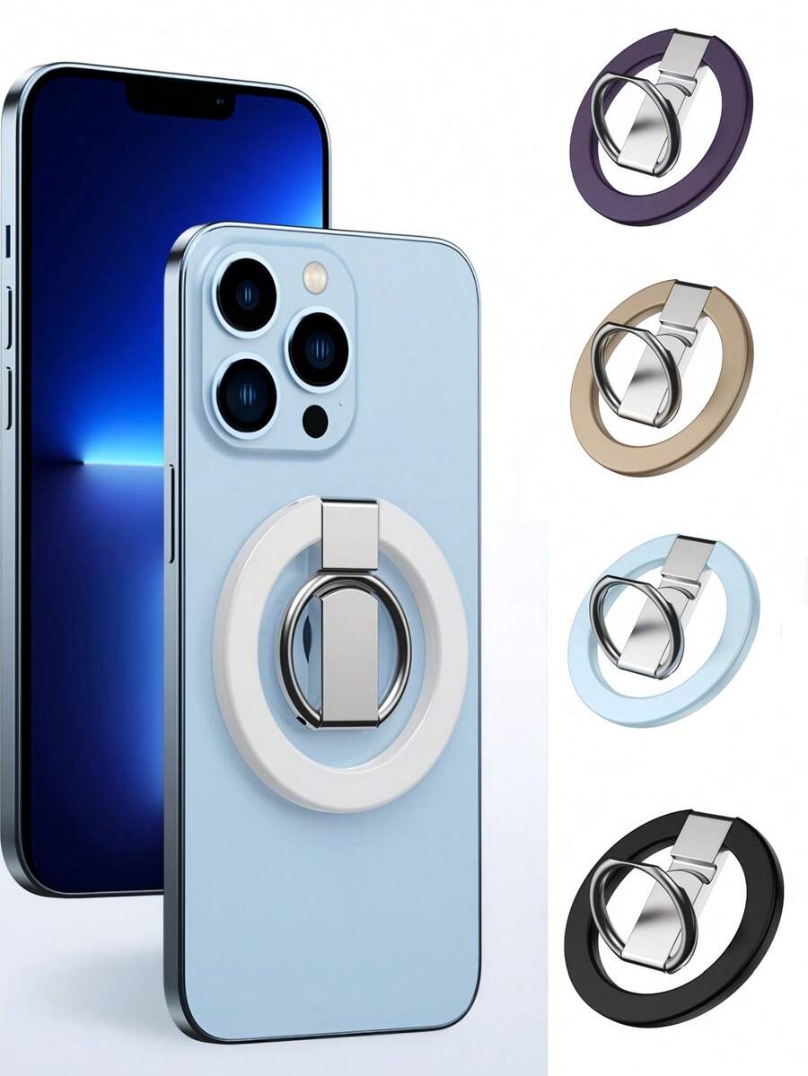 Soporte magnético para teléfono móvil rotatorio 360° y plegable 180°, placa de metal, compatible con teléfonos iOS y Android, regalo ideal para cumpleaños, familia y amigos
