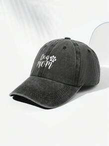 1 Stück unisex Hunde Pfote & Mutter Muster Vintage Baseball Kappe, personalisiertes minimalistisches Design geeignet für Outdoor Sport, Wandern, Lässig Tragen, verstellbare Größe, Mode & vielseitig