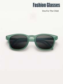 1 Pair Unisex Kids Rectangular PC Glasses, Fashion, Suitable For Daily, Vacation, Party Use - A - View 6