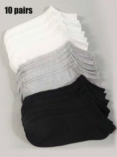 10/15 paires de chaussettes courtes multicolores pour femmes, chaussettes basket et socquettes basses. Chaussettes invisibles.