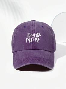 1 Stück unisex Hunde Pfote & Mutter Muster Vintage Baseball Kappe, personalisiertes minimalistisches Design geeignet für Outdoor Sport, Wandern, Lässig Tragen, verstellbare Größe, Mode & vielseitig