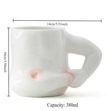 Personalisierte Tasse, Milchtasse, Keramik Wassertasse, Kaffeetasse mit muskulösem Mann, der sich in den Bauch greift, Lustiges Geschenk