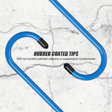 Brake Caliper Hangers,Brake Caliper Hooks With Rubber Caps For Reduce Suspension Work Damage To Brake Hoses (2Blue/Black)