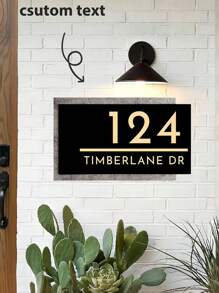 1 pièce Plaque d'adresse personnalisée, design en relief 3D, noir mat, panneau de numéro de rue extérieur, réutilisable, multifonctionnel, , raffiné, haute qualité, personnalisé, unique, convient pour la décoration de la maison, la décoration murale, la décoration de porte, la décoration de rue, la décoration de bureau, la décoration de chambre, la décoration de maison, la décoration de salle de classe, la décoration de dortoir, cadeau pour lui/elle, cadeau de pendaison de crémaillère, cadeau de fête des pères, cadeau de fête des mères, cadeau d'anniversaire, multifonctionnel, ornemental, réutilisable, raffiné, élégant, haute qualité, coloré, moderne, personnalisé, unique, rafraîchissement de la maison, impression graphique