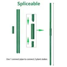 23pcs Green Metal Garden Trellis, 10 Poles + 13 Accessories Multi-Purpose Support Stakes, Durable For Tomatoes, Cucumbers, Grape Vines, Vegetables And Grape Arbors, Garden And Yard