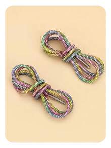 1 Pair/2 Pcs 120cm Long Rhinestone Shining Elegant High-End Minimalist Shoelaces, Suitable For Sneakers, Boots And Other Clothing Decor, Casual Shoes,Gift Ideas - Multicolor - View 7