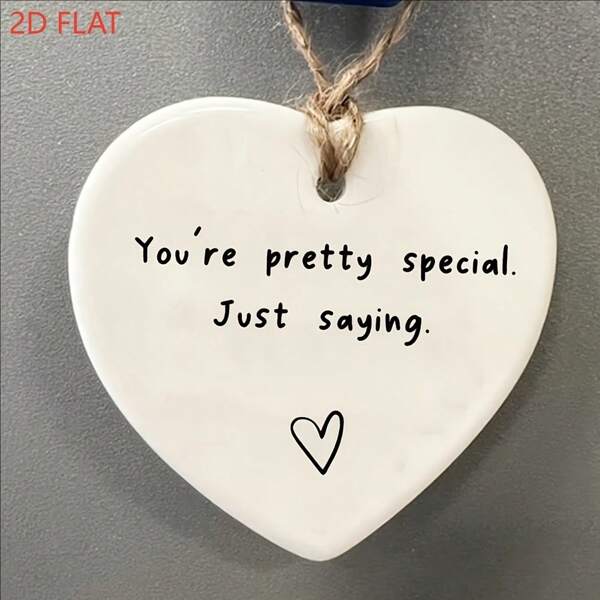 1pc 2D Flat Acrylic Heart Shaped Pendant - Perfect For Easter, Mother's Day For Mom, Valentine's Day, Anniversary, Graduation, A Thoughtful Friendship Appreciation Keepsake - Ready To Hang, No Power Required