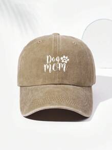 1 Stück unisex Hunde Pfote & Mutter Muster Vintage Baseball Kappe, personalisiertes minimalistisches Design geeignet für Outdoor Sport, Wandern, Lässig Tragen, verstellbare Größe, Mode & vielseitig