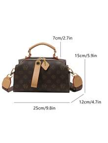 Túi đeo chéo Clover, Túi đeo vai thời trang cho nữ, Túi đeo chéo phong cách gối dùng để mua sắm và sử dụng hàng ngày cho các cô gái trẻ - Cà phê nâu - Xem 12
