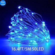 1 pièce 50/100/200/300 LED Guirlande solaire de fées d'extérieur, 8 modes de fil de cuivre LED, guirlande lumineuse de décoration de jardin pour fête
