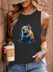 Capybara Gaming Illustration Women's Vest