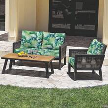 2/4/6 件弹力露台坐垫套，适合户外沙发套、可洗露台家具椅套 - 綠色 - 查看 9