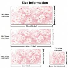 Cute Pink Sakura Mouse Pad, Floral Flowers Mouse Pad, Cherry Blossom Mousepad, Aesthetic Desk Decor, Anti Slip Rubber Base Mice Pad For Computer Office Girl