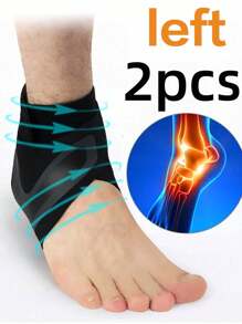 1/2/4pcs Ankle Support Wrap For Men & Women, Breathable & Adjustable For Basketball, Running, Sports Protection & Recovery From Sprains & TwistsFor Outdoor,Sport,Travel,Household,Office,School