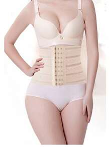 Sports Outdoor 1pc Pure Beige Sports Body Shaper Waist Belt Gym Accessories For Belly Slimming Girdles, Lumbar Girdles For Belly Slimming Corset