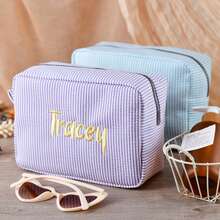 Túi đựng mỹ phẩm Bubble Chiffon phong cách Châu Âu & Mỹ, Túi đựng đồ vệ sinh thiết kế sọc, Túi đựng đồ du lịch phổ biến của Mississippi, Ngọt ngào & Tươi mát, Dễ thương & Đáng yêu, Tinh tế & Thanh lịch, Phong cách Anh cổ điển, Quà tặng Ngày lễ tình nhân, Quà tặng Ngày của Mẹ, Quà tặng trở lại trường, Quà tặng sinh nhật, Quà tặng cưới - Nhiều màu - Xem 4