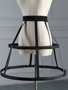 1 件洛丽塔钢鸟笼设计镂空裙衬裙，软骨洛丽塔角色扮演可调节衬裙