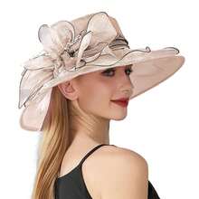 Kentucky 2025 Derby Hat For Women Ladies Organza Fascinator Easter Tea Party Bridal Church Sunday Sun Hat - Large Flower Organza - View 18