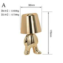 1 Đèn bàn LED không dây cảm ứng sạc lại cạnh giường, Đèn bàn tượng Thinker Golden Man, Đèn cảm ứng 3 màu có thể điều chỉnh độ sáng vô cấp, Đèn bàn chạy bằng pin Đèn ngủ không dây di động cho gia đình, Quà tặng vui nhộn cho nam nữ Ngày lễ tình nhân Sinh nhật + 1 Bộ cáp dữ liệu - Nhiều màu - Xem 20
