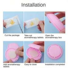 1/5/10pcs Air Freshener Capsules With Holder - For Home, Car, Wardrobe, Lily Fragrance To Eliminate Odor, Car Air Freshener, 2025 New Fashion Air Freshener Capsules, No Need Drilling Solid Fragrance Sticker, Viral Wardrobe Deodorizer, Pet Friendly Fresh Fragrance, Long-Lasting Car Diffuser Sticker, Gel Deodorizer Capsule Sticker, Bathroom Deodorizer, Rose Sakura Lavender Scent, Washroom Small Tool