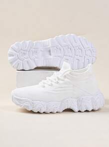 2025 Spring Women's Platform Sneakers, Casual Lace-Up Thick Sole Snow Floral Vulcanized Shoes