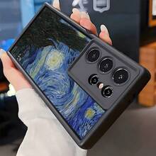 1 件梵高星夜油画防震手机壳，加厚防滑保护套适用于 、Honor、Redmi、Galaxy，防水防摔防刮 - 黑色 - 查看 4