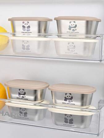 1 pieza/2 piezas Recipientes para condimentos reutilizables de acero inoxidable, tazas portátiles para salsa a prueba de fugas con tapa de silicona, aptas para loncheras, picnics y viajes, útiles escolares