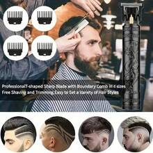 SOKANY USB Rechargeable Multipurpose Hair Clipper, Compact And Convenient, Professional-Grade Stainless Steel Blades, Blades Can Be Cleaned With Cleaning Brush - Multicolor - View 2